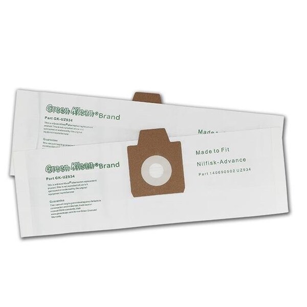 Green Klean Green Klean GK-UZ934 Nilfisk-Advance UZ934 Replacement Vacuum Bags - 10 per Case - Case of 10 GK-UZ934 - main